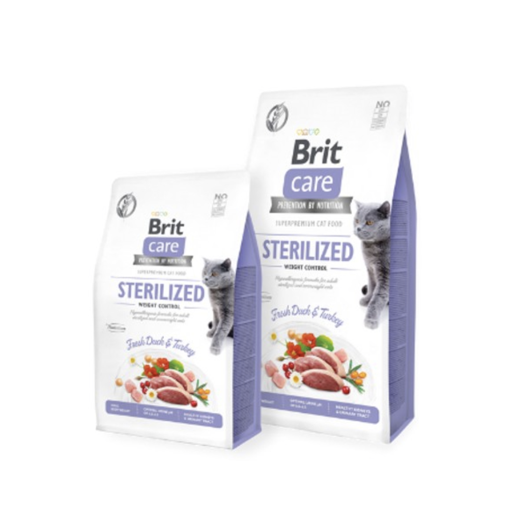 BRIT CARE CAT GRAIN-FREE STERILIZED AND WEIGHT CONTROL 2 KG