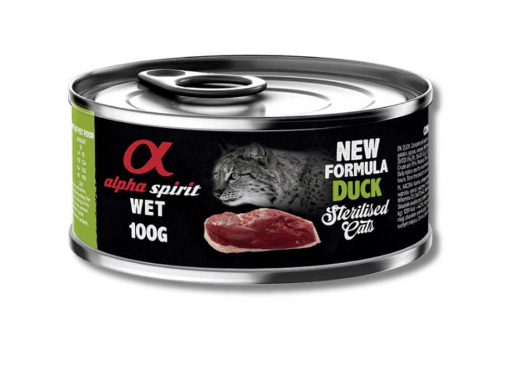 Alpha Spirit Lata de Pato Gatos Esterilizados