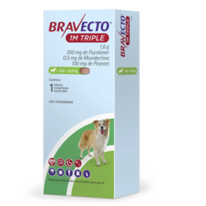 BRAVECTO 1M TRIPLE DOG VERDE (10KG-20KG) 200MG UND