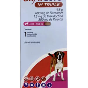 BRAVECTO 1 MES TRIPLE (40- 60 KG) 1 TABLETA